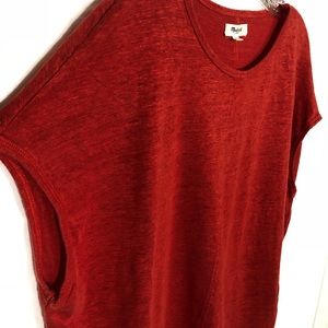 Madewell Top | Miracle Tee 💯% Linen | L